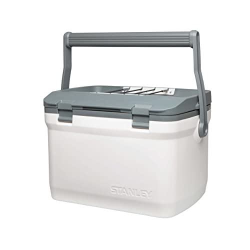 Stanley Adventure Geladeira portátil para exterior, 15,1 l, dupla parede de espuma isolante, sem BPA, frigorífico portátil - resistente de viagem - Polar White