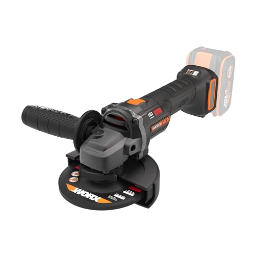 WORX Moedor de ângulo sem fios 20 V 125 mm | WX814,9 | potência equivalente a 1000 W, corte 50 % mais rápido, design compacto