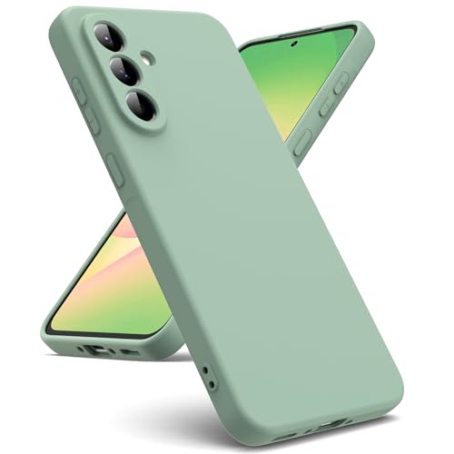 Oududianzi - Capa compatível com Samsung Galaxy A56 5G [Capa de silicone líquido][interior de microfibra] capa anti-impactos proteção gel ultra suave capa A56 5G - Matcha