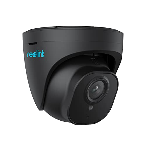 Reolink 5MP PoE Câmara de vigilância exterior com detecção de pessoas/veículos IP cúpula câmara de segurança IP67 impermeável, gravação de áudio, com ranhura para cartão SD RLC-520A preto