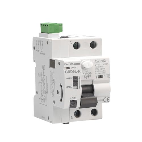 GEYA Reconetador automático com disjuntor de segurança de dispositivo de reconexão automática RCCB RCD ELCB tipo A (Reconetador AC220V + Tipo A RCCB 2P-40A-30 mA)