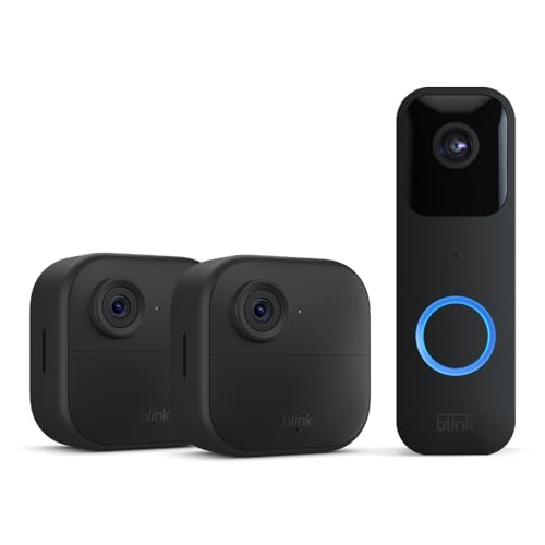Nueva Blink Outdoor 4 (sistema de 2 cámaras con Sync Module Core incluido) + Blink Videotimbre (negro)