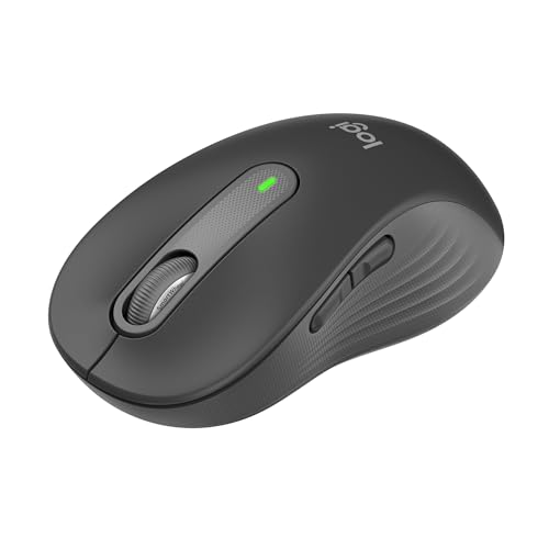 Logitech Signature M650 L rato sem fios de tamanho normal - para mãos grandes, 2 anos de pilha, cliques silenciosos, botões personalizáveis, Bluetooth, PC/Mac/multidispositivo/Chromebook - cinzento