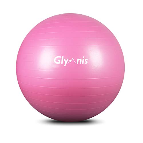 Glymnis Bola de pilates bola anti-Burst para pilates, ginástica fitness gravidez ioga gravidez 55 cm 65 cm 75 cm com insuflador