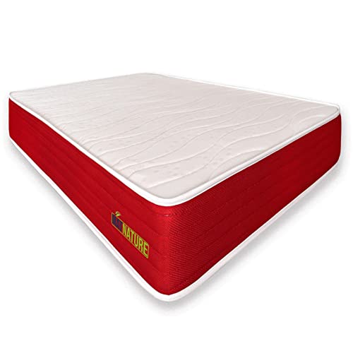 Matnature EcoNature Colchão antibacteriano High Resilience Confort de alta densidade, reversível, inverno e verão, antiácaros (90 x 190 cm)