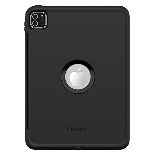 Otterbox Capa defender para iPad Pro de 11 polegadas (1.ª Gen/2.ª Gen/3.ª Gen/4.ª Gen), ultra resistente com protetor de ecrã integrado, testada 2X padrões militares, preto, sem pacote de varejo