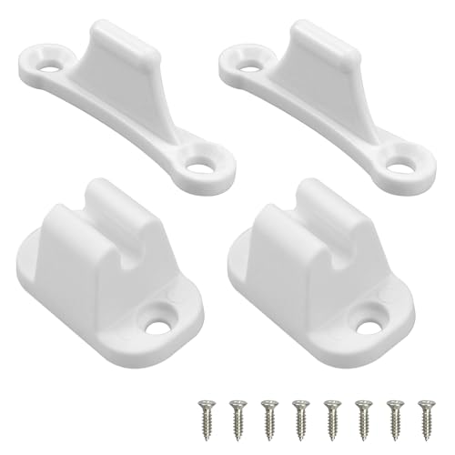 WakiHong 2 peças retentor de porta Caravana fechos de porta para caavana brancas retentor porta caavana branca com 20 mm parafusos para autocaravana, van para acampar, etc(branco)