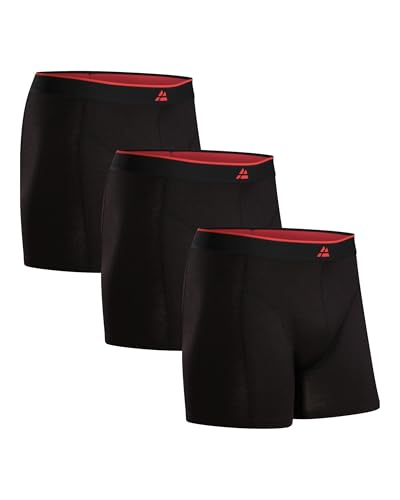 DANISH ENDURANCE Cuecas de homem Boxer de bambu, com ou sem bolso, macias e elásticas, 3 Pack - Boxer homem, roupa interior