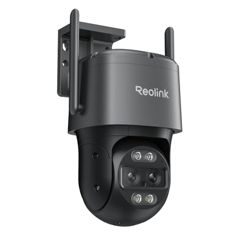 Reolink 4K Wi-Fi 6 PTZ Câmara de vigilância Wi-Fi exterior com lente dupla, zoom híbrido 6X, deteção de pessoas/veículos/animais, rastreamento automático, visão noturna colorida, TrackMix WiFi