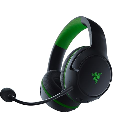 Razer Kaira Pro Auriculares Wireless para jogos de telemóvel Xbox e Xbox Series X (diafragmas de titânio de 50 mm, Triforce, microfone supercardióide HyperClear, microfone móvel) preto e verde