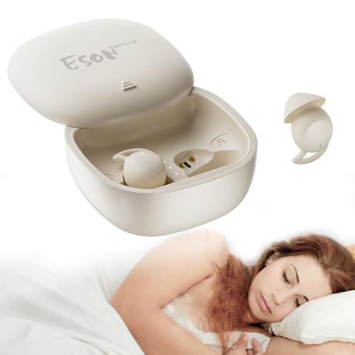 esonstyle Auriculares para dormir, auriculares de dormir com redução passiva de ruído, Bluetooth 5.4, design pequeno para pessoas que dormem de lado