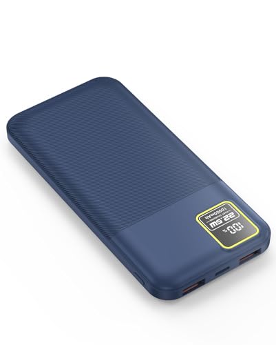 Bateria externa de carregamento rápido para iPhone, 10000 mah Power Bank 22,5 W bateria portátil carregador universal para smartphone iPad Tablet Airpods etc (Darkblue, bateria externa de carregamento
