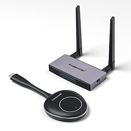 HDMI Sem fios transmissor e receptor, Lemorele 5G 164FT/50M HDMI Wireless Extensor suporta 8 TXS a 1RX para transmissão de arquivos de áudio de vídeo PS5, computador, PC para HDTV, projetor