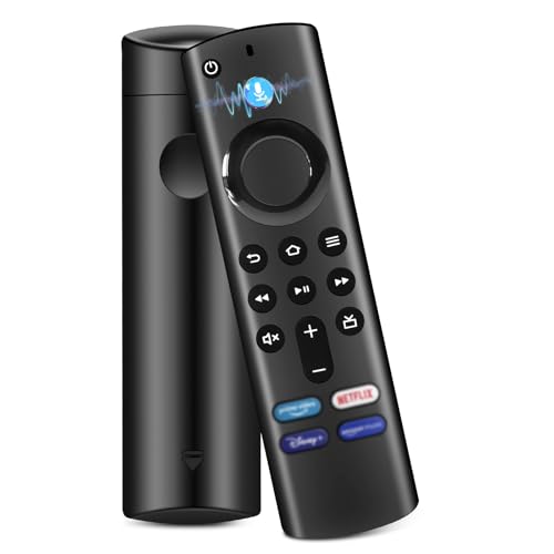 Controlo remoto de substituição por voz, controlo remoto de substituição com função de voz, adequado para F-ire Stic-k TV 2nd Gen & 3rd Gen & 4K & Lite, adequado para AMZ STI-CK TV Cube 2st Gen & 3nd