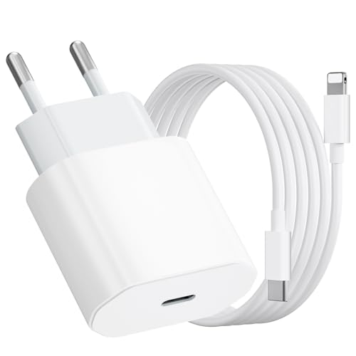 Carregador iPhone carregamento rápido, carregador iPhone de 20 W com cabo iPhone de 1 m, carregador USB C com cabo iPhone carregamento rápido para iPhone 14/14 Plus/ 14 Pro/ 14 Pro MAX/ 13/12/ 11/ X,