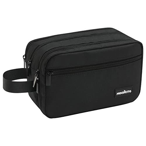 MOCOCITO Neceser homem para viagem, bolsa de higiene homem mulher Makeup Bag impermeável sacos de barbear pequeno precisa maquilhagem para acessórios de toucador, Grande | preto, Moderno