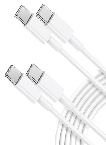 Quntis Cabo USB C a USB C 2 Pack de 2 M, cabo Tipo C de carregamento rápido PD 5A cabo tipo C compatível com MacBook Pro 2020, iPhone 15 16, iPad Pro, iPad Air 4, Galaxy S20, Google Pixel, Huawei