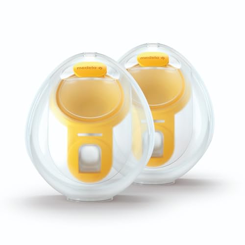 Medela Copos de recolha de leite Hands-Free, compatíveis com extratores de leite elétricos Freestyle Flex e Swing Maxi, conjunto de 2 copas, branco
