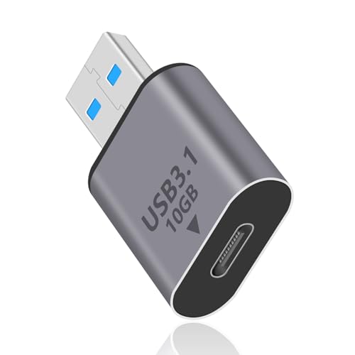 Duttek Adaptador USB C feminino para USB macho de 10 Gbps, USB C a USB 3.1 Gen 2, tipo C a USB 3.1 OTG de carregamento rápido para iPhone, MacBook, PC, portátil, carregador, alimentação