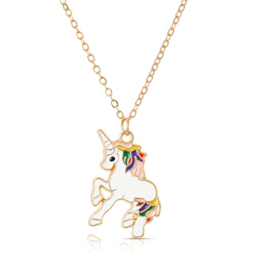 URAQT Pingente de unicórnio, pendentes mulher prata unicórnio, pendentes mulher prata unicórnio para meninas prata presentes originais para meninas, liga de zinco