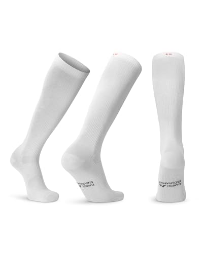 DANISH ENDURANCE Meias de compressão de algodão orgânico, mulher e homem, desporto, recuperação, 1 ou 3 pacotes