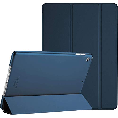 ProCase Capa para iPad 10.2" iPad 9 2021 / iPad 8 2020 / iPad 7 2019 geração, capa fólio leve fina tampa inteligente verso translúcido suporte - azul-marinho