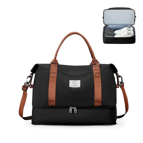 Bolsa de viagem para mulher, mala de desporto, mala de mão para bagagem, bolsa de ginásio impermeável, sacos de fim de semana para mulher, bolsa para hospital, bolsa de natação para praia, F9-castanho