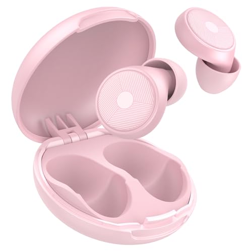 Tampões para dormir, 45 dB, proteção auditiva, redução de ruído, cor rosa