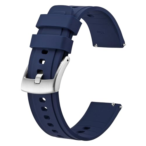 BISONSTRAP Flexível correia de silicone 18 mm 20 mm 22 mm 24 mm, correia de relógio borracha de libertação rápida para homem e mulher