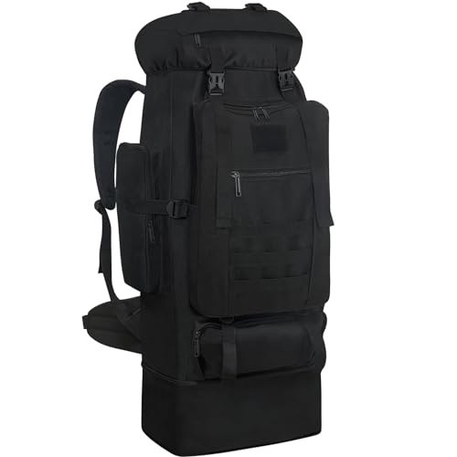 Wesoke Mochila de campismo de 80 litros e 100 litros, mochila de caminhada para homens e mulheres, mochila de viagem ao ar livre impermeável extra grande, mochila ajustável grossa de grande tamanho