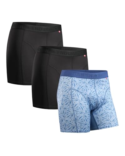 DANISH ENDURANCE Cuecas desportivas homem boxer, justas e respiráveis, conjunto de 3 - roupa desportiva para homem, roupa interior