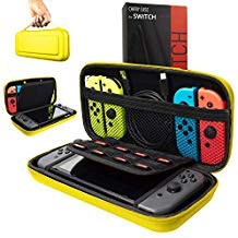 Orzly Estojo de transporte compatível com Switch OLED e consola Switch original - estojo protetor de viagem portátil rígido com bolsos de armazenamento