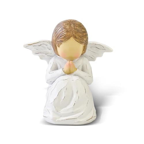 CUNTAUK Figura de anjo de oração, presentes de batismo cristão para meninas e mulheres para Ação de Graças Natal decoração da casa ornamento memorial confirmação presentes