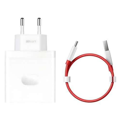 ONEPLUS Acessório compatível Charger SUPERVOOC 100W One Port carregador de carregamento rápido USB-C com cabo branco