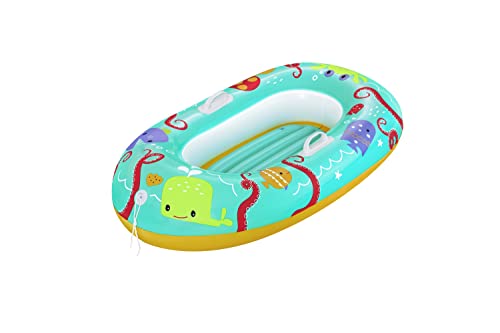 BESTWAY Barca insuflável infantil Happy Crustacen 119 x 79 cm azul
