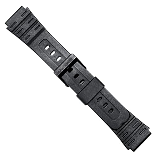 Pulseira de relógio compatível com Casio W59 W63 W64 W66 W67 W85 EB3005 F105 F106 F91 F93 F94 F98 FLB91 FS60 JC30 NL01C 284P1 1 1 8 mm, Preto, 18 mm