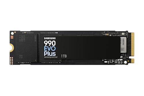 SAMSUNG 990 EVO Plus 1TB até 7,150 MB/s PCIe 4,0 x 4/5,0 x 2 NVMe M.2(2280), disco rígido interno (SSD) (MZ-V9S1T0BW)