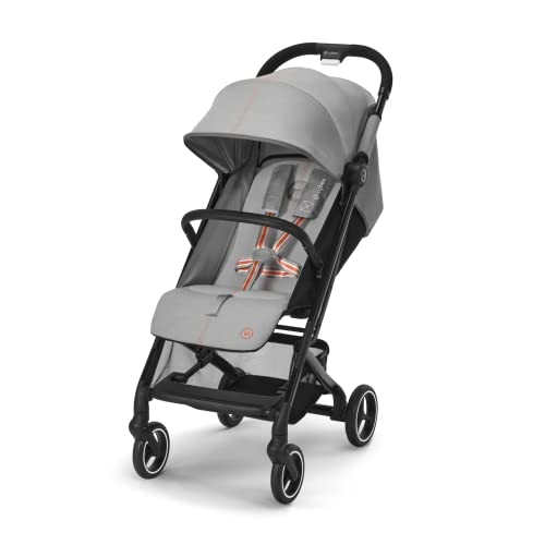 CYBEX Gold Carrinho de passeio Beezy com sistema de arnês One-Pull, desde o nascimento até cerca de 4 anos (máx. 22 kg), compacto e ergonómico, cinza de lava (cinzento)