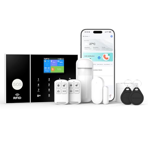 Sistema sem fios completo de alarme doméstico, anti-roubo completo GSM com sirene de alarme de 120 dB, controlo remoto, ecrã LCD, convite por voz, segurança para escritório