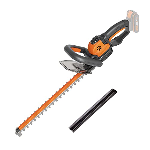 WORX Corta-sebes máximo de 20 V. | PowerShare | WG261E.9 | Não inclui bateria nem carregador, 46 cm, punho ajustável, cabeça giratória, até 16 mm de corte