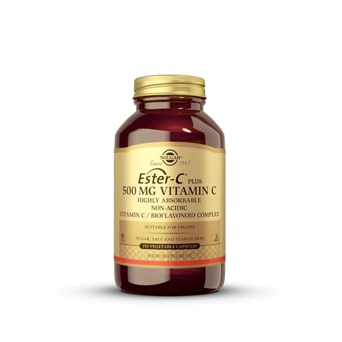 Solgar Ester-C Plus vitamina C 500 mg | Alta absorção, não ácido | 250 comprimidos