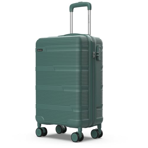 NUMADA - Conjunto de malas de viagem 3 peças Upfly T10 ABS. Mala de cabine 55 x 40 x 20, mala média, 66 x 44 x 26 e precisar compartimentado. Conjunto de malas de viagem seguras e resistentes, verde,
