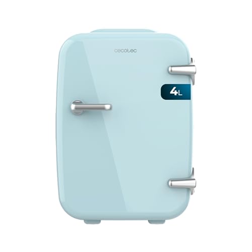 Cecotec Mini frigorífico Bolero MiniCooling 4L Havana Light Blue, funcionamento 12 V - 220 V, compatível carro e caravanas, função de arrefecimento e aquecimento, faixa de temperatura de 5 - 65 º,