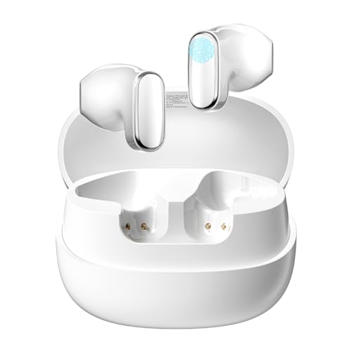 Blackview - Auriculares sem fios Bluetooth 5.4 com cancelamento de ruído, IP7 impermeável, bateria de 40H, som com graves profundos, para corrida/ginásio, compatível com iPad/PC