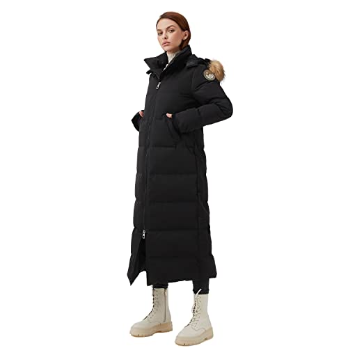 Fitouch Waukee Casaco Parka com casaco comprido de plumas para mulher | 700 potência de enchimento, comprimento total