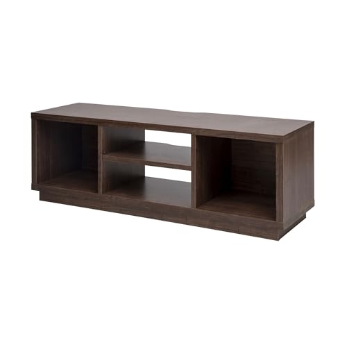 Iris Ohyama, Suporte de TV / móvel de TV / suporte de TV com prateleiras abertas / suporte de TV para TV de 55 polegadas, madeira maciça, escritório, casa - TV Cabinet Standard - OTS-125S - castanho