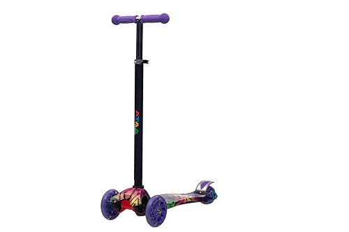 Scooter de 3 rodas ATAA Flash, skate para crianças de 3 rodas, skate infantil com luzes, skate de 3 rodas com guiador ajustável, rotação por gravidade, skate de 2 a 9 anos