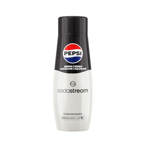 SodaStream - Concentrado de refrigerante sabor Pepsi Zero, sem açúcar, prepare até 9 L de bebida, adequado para todas as máquinas de gaseificação de água SodaStream - 440 ml