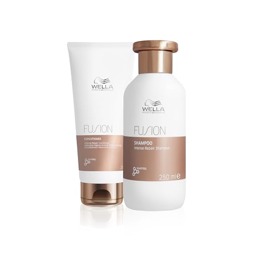 Wella Professionals Pack Fusion, reparação intensa, cabelo danificado, champô (250 ml) condicionador (200 ml)