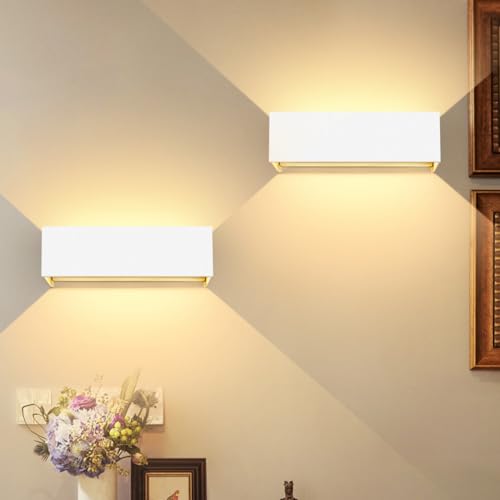 Kingwen 2 Pack de 30 W LED aplique parede exterior 0 - 120 °O ângulo é ajustável LED candeeiro de parede exterior interior branco quente 3000 K apliques de parede impermeável ip65 candeeiro de parede